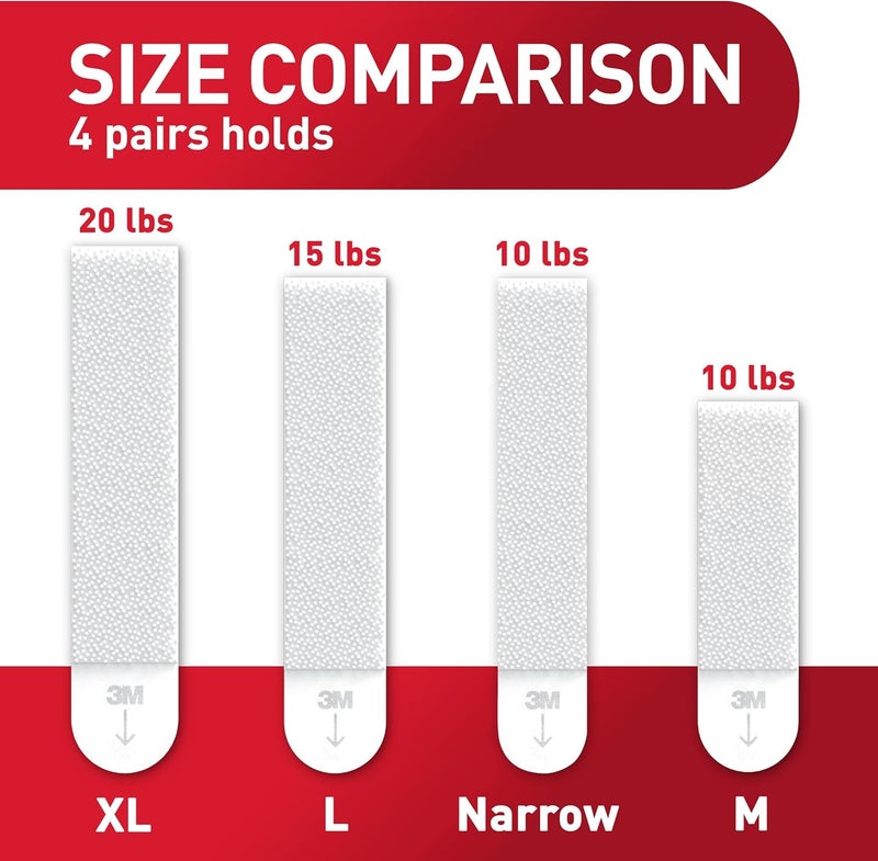 Command 10 lb Narrow Picture Hanging Strips 28 Pairs (56 Strips), Damage-Free Hanging Picture Hangers, No Tools Wall Hanger for Christmas Decorations - Image 4